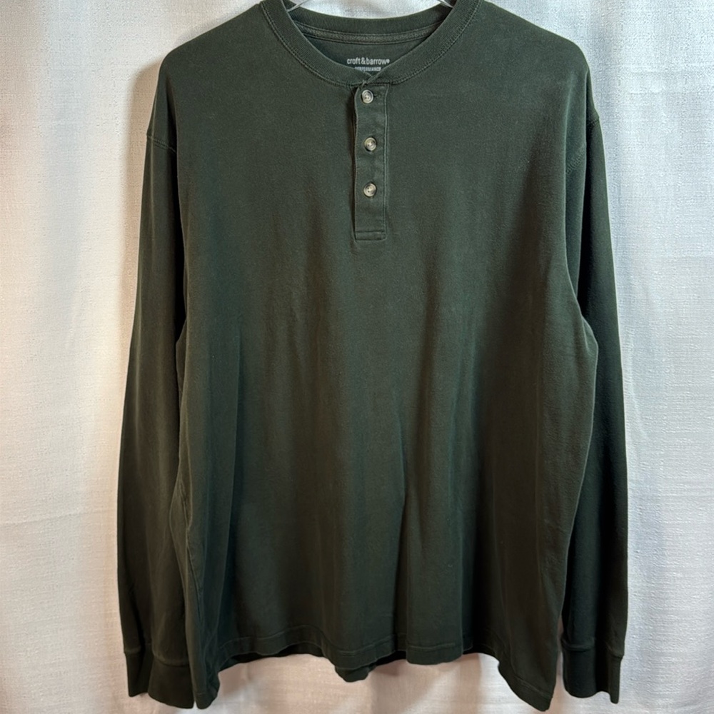CROFT & BARROW Green Long Sleeve Shirt